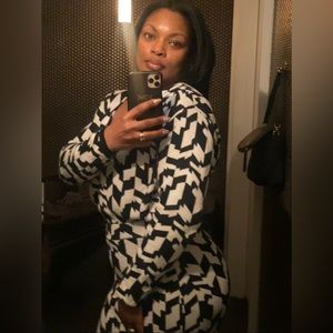 Future Collective Matching 2 piece knit skirt and top set.